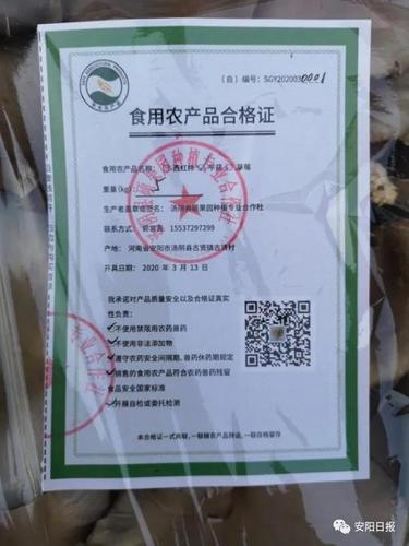 湯陰縣先行先試 啟用全市首張食用農(nóng)產(chǎn)品合格證，守護(hù)“舌尖上的安全”